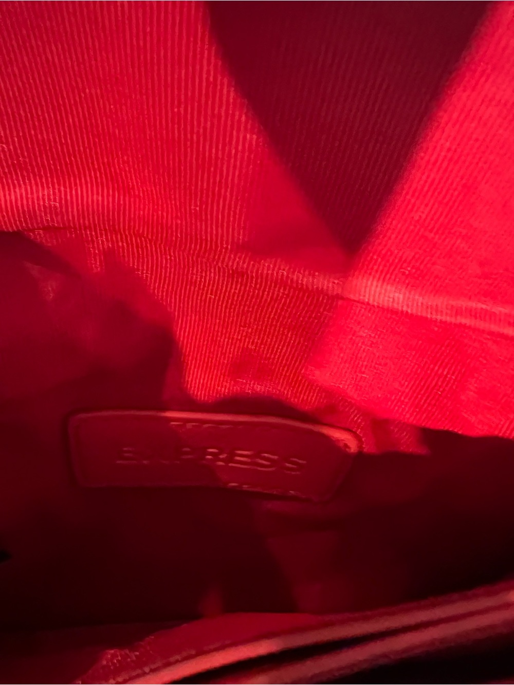 Express Red Structured Tote with Branded Interior